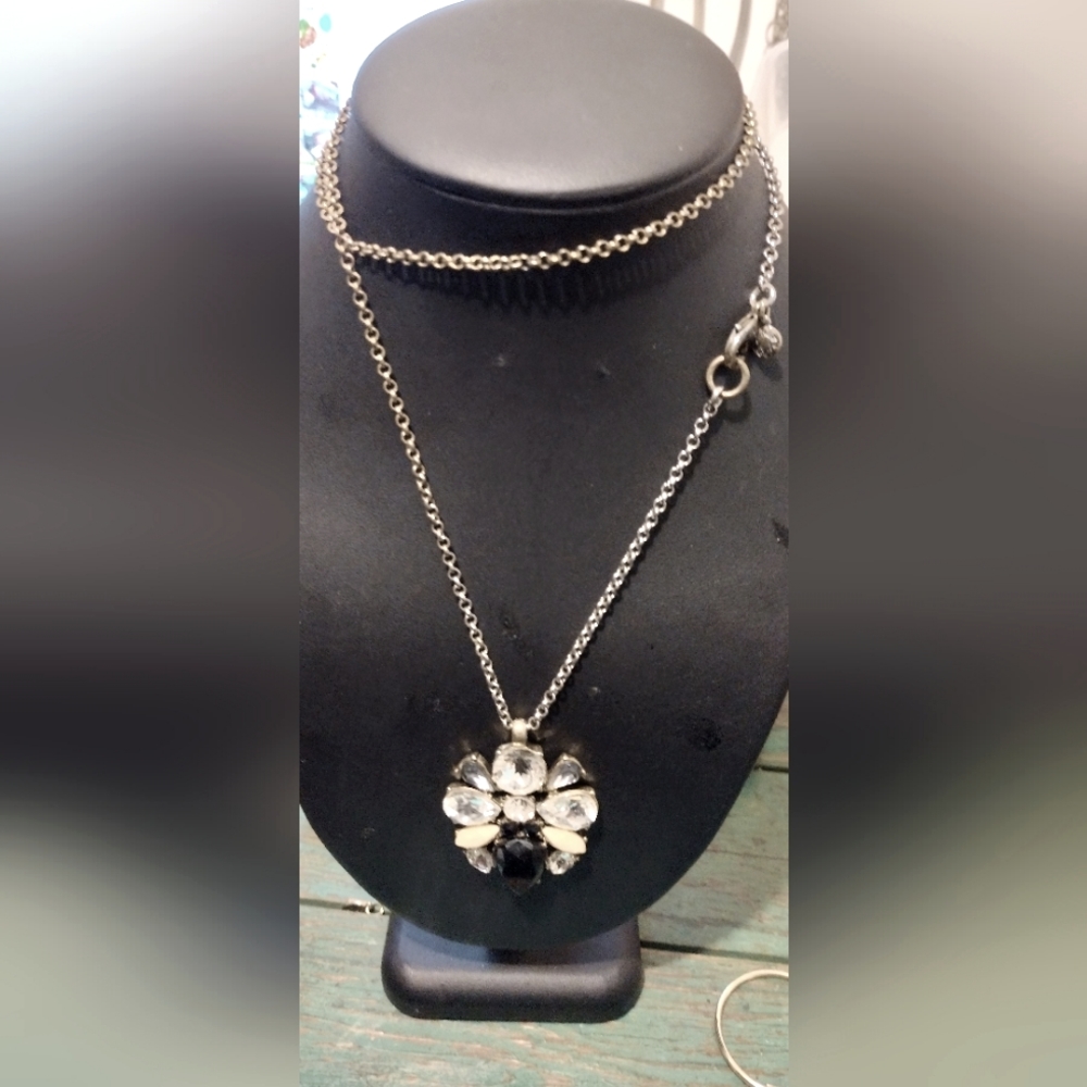 J.CREW faceted glass amulet pre-owned